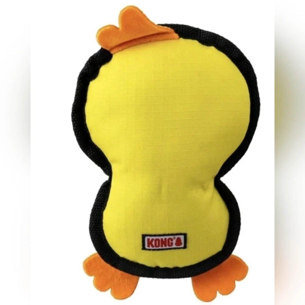 KONG Ballistic Yellow and Black Plush Toy